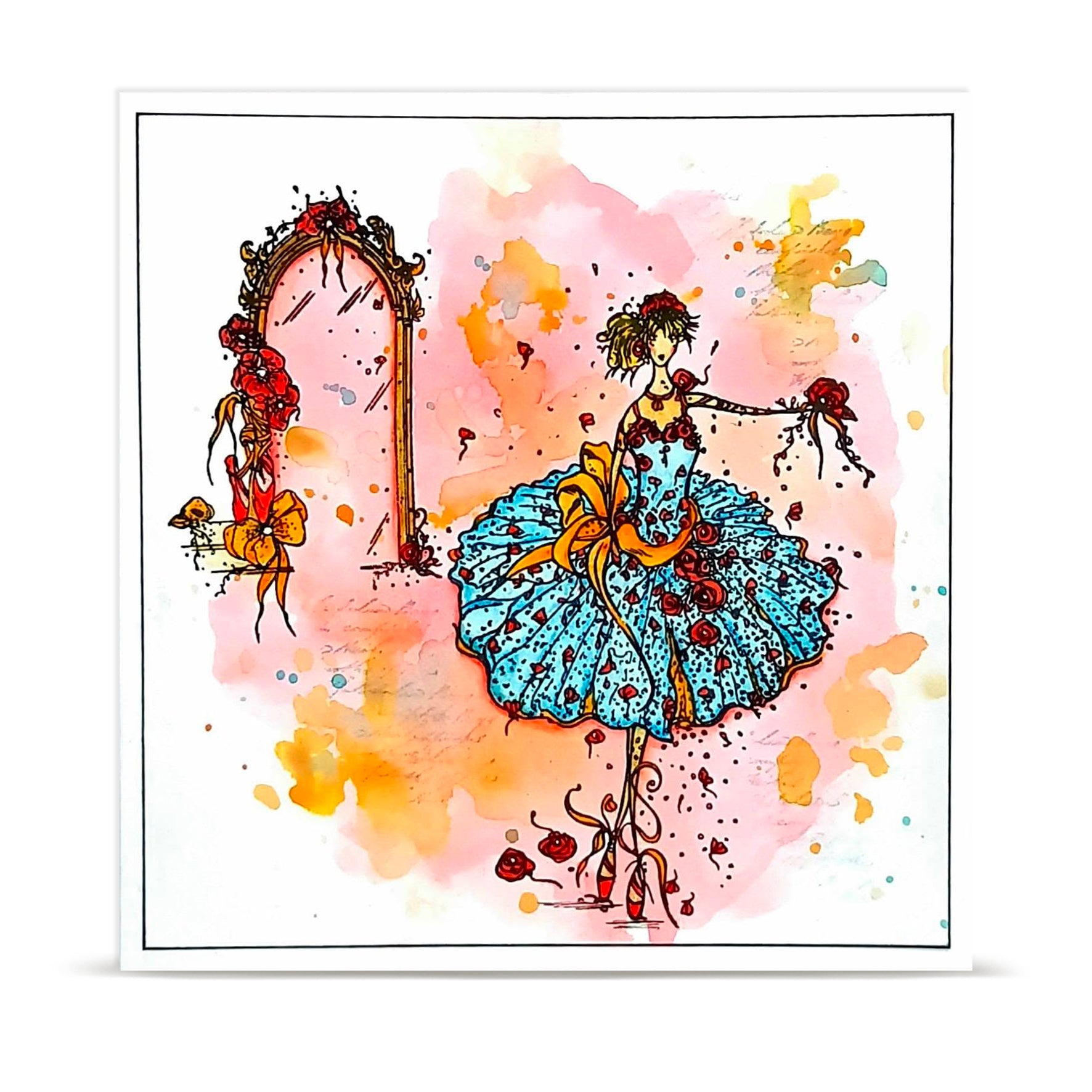 AALL and Create - A6 - Stamp Set - Rose Ballet