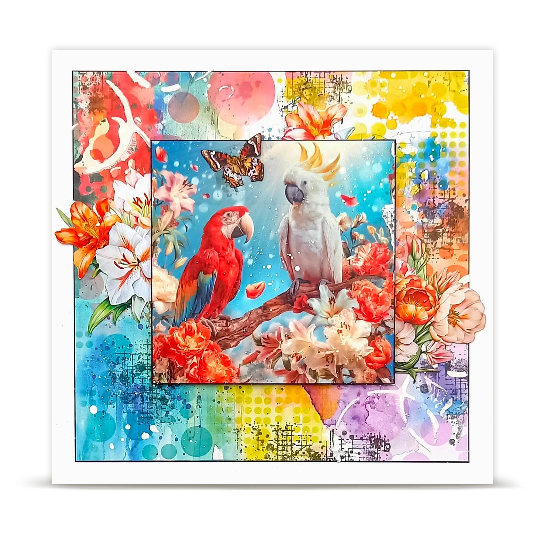 AALL and Create - Layer-It-Up Washi Tape 25mm x 10m - Loving Parrots