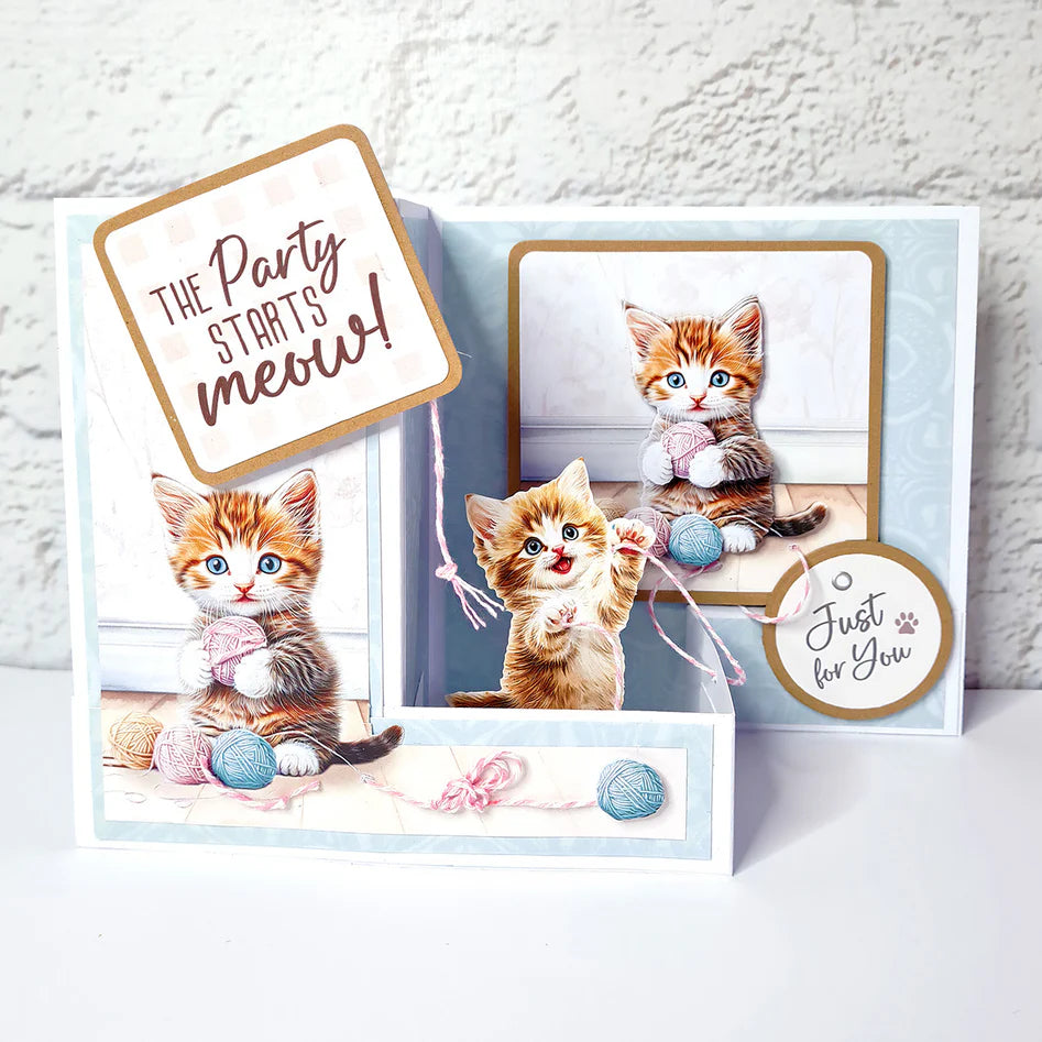 Crafty Kittens Die Cut Topper & Decoupage Collection