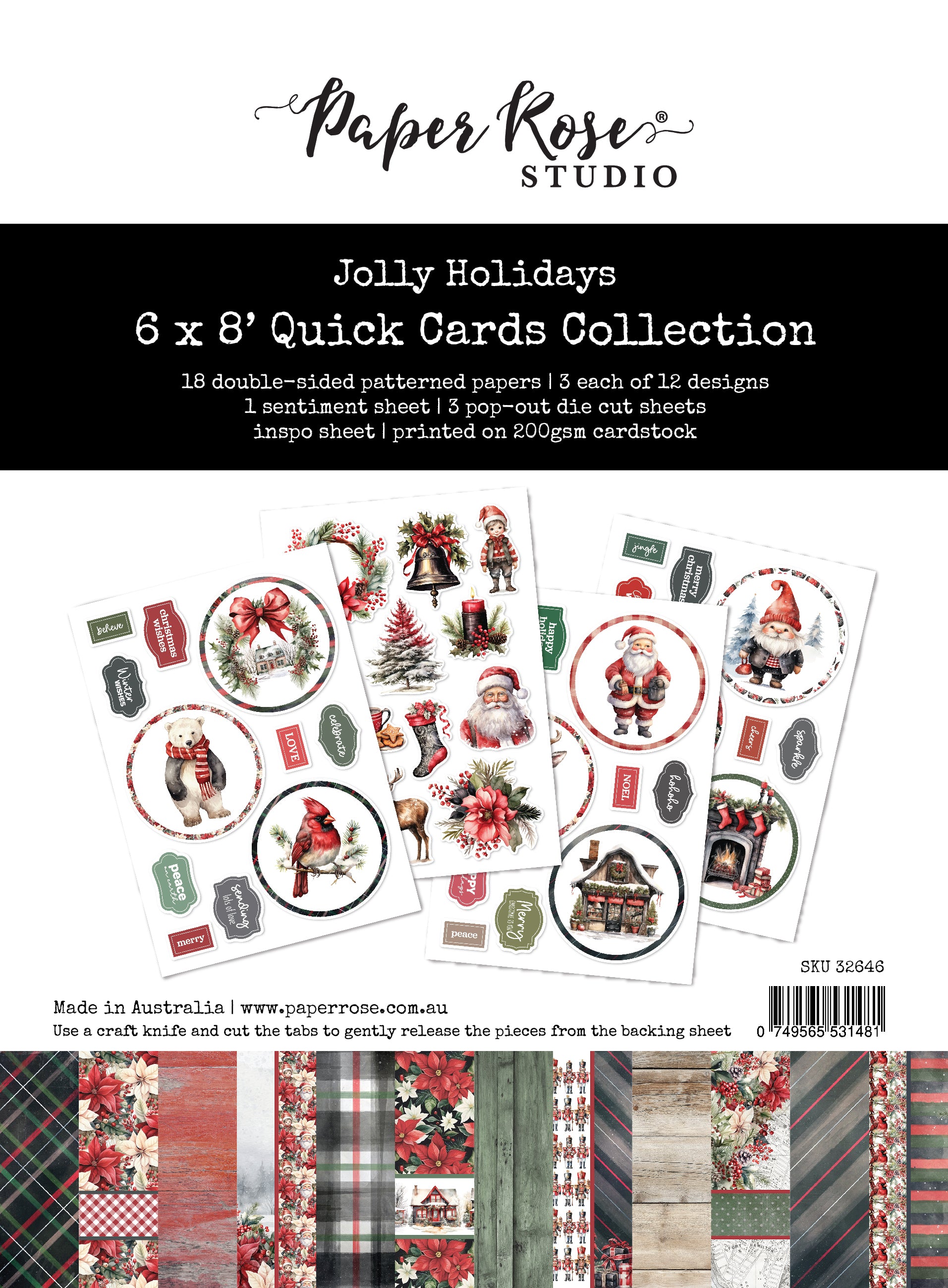 Jolly Holidays 6x8" Quick Cards Collection 32646