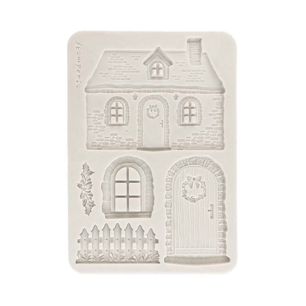 Silicon Mould Designs A5 For Art And Craft - Christmas Cottage