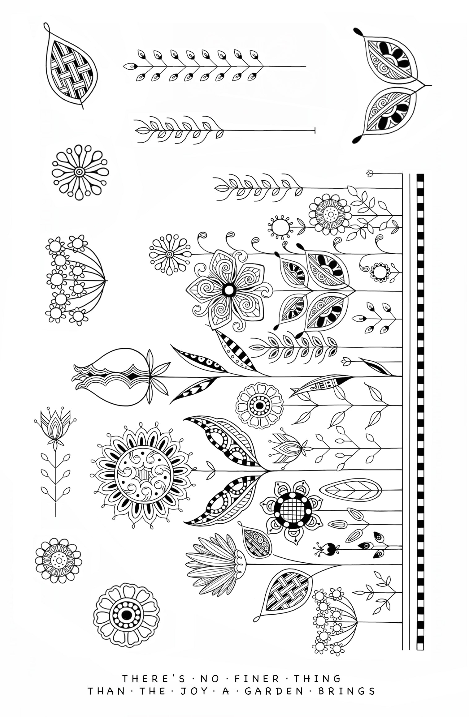 Katkin Krafts Herbaceous Border 6 in x 8 in Clear Stamp Set