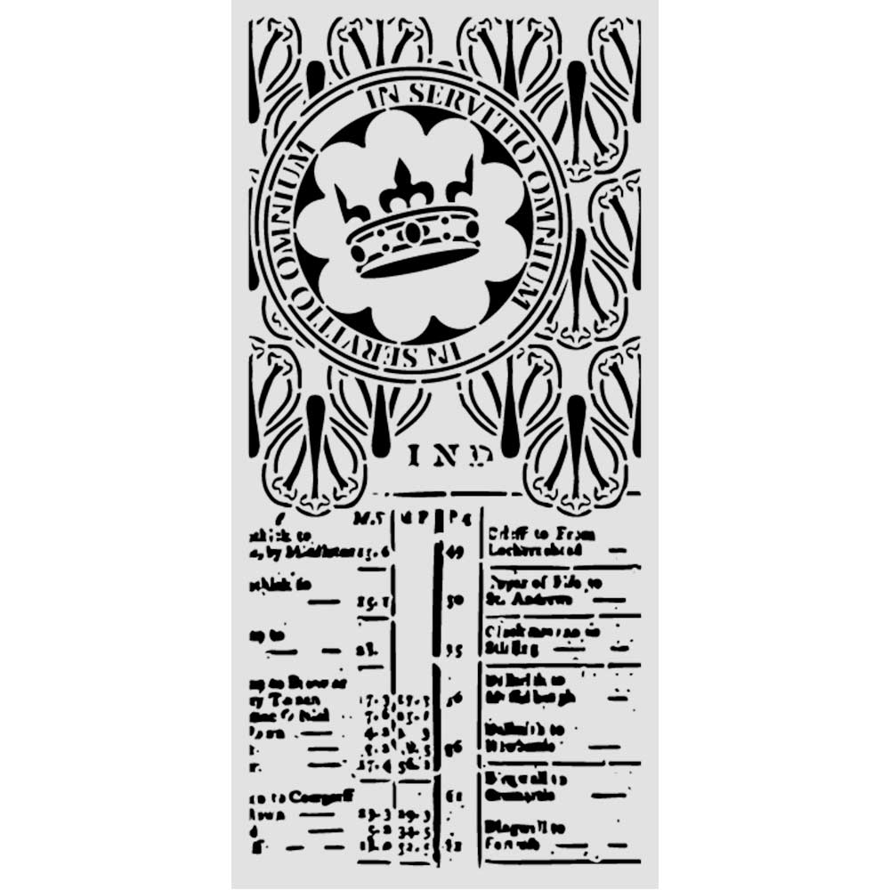 Cut Laser Stencil For Art And Craft 12x25cm - Our Way Crown