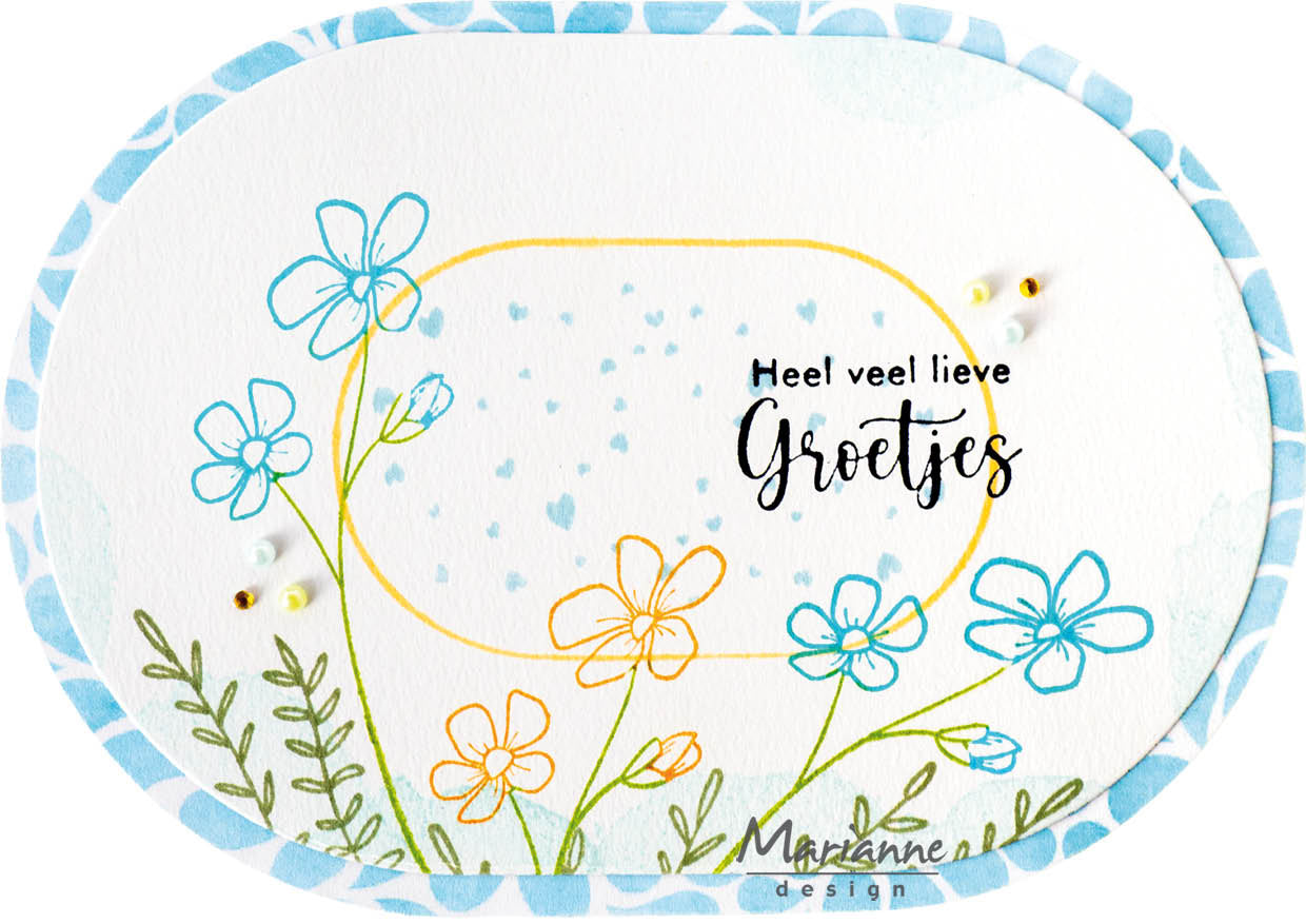 Marianne Design Clear Stamp - Silhouette Art - Oval Frame