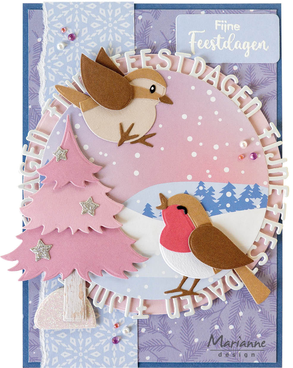 Marianne Design A4 Cutting Sheet - Eline's Winter Dreams Backgrounds