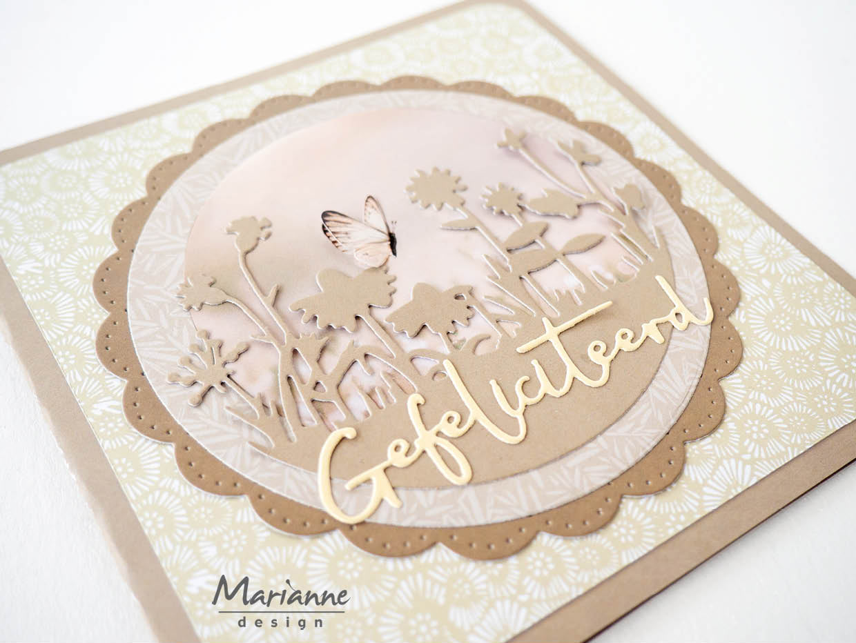 Marianne Design A4 Cutting Sheet - Condolence - Orchid