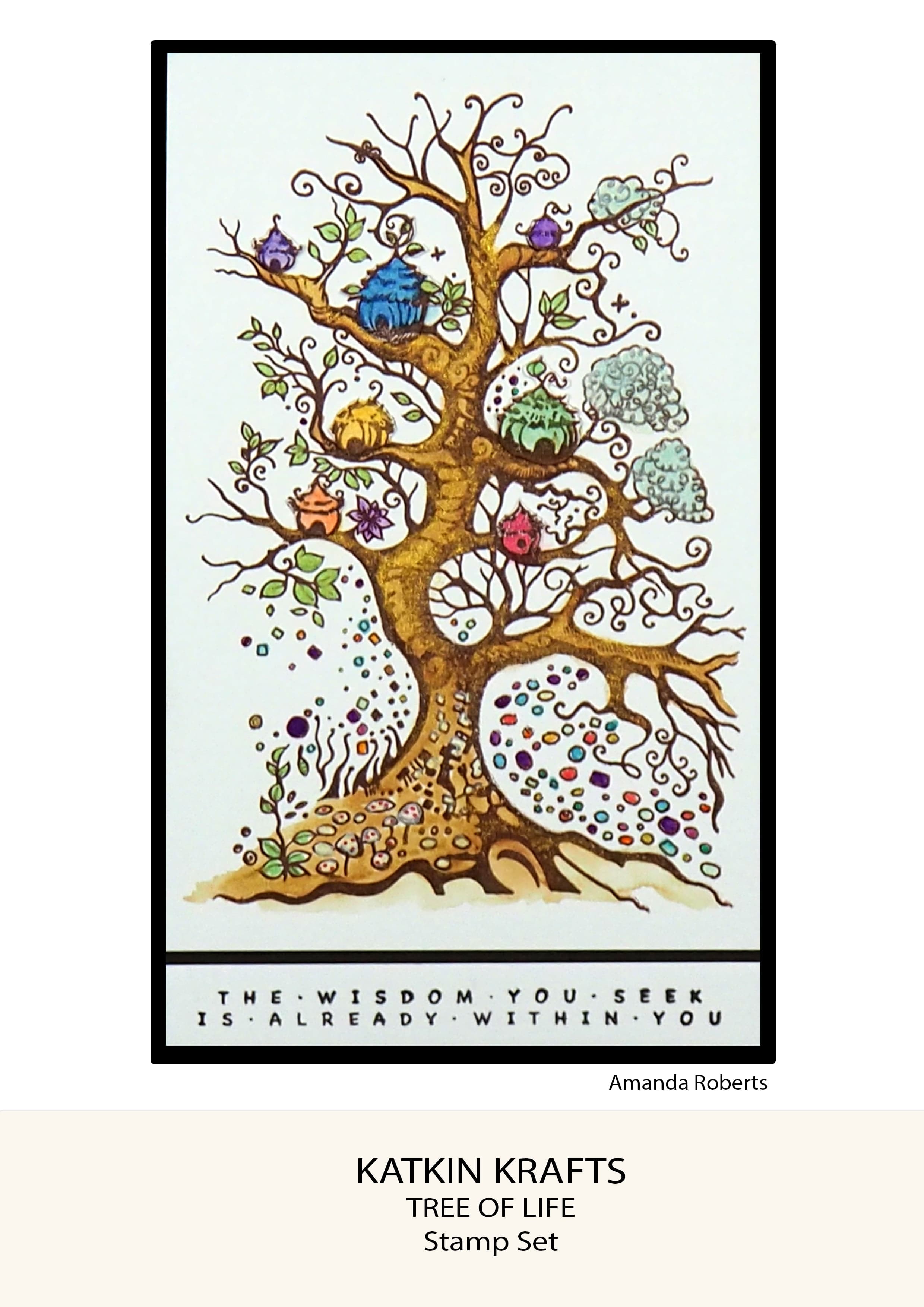 Katkin Krafts Tree Of Life 6 in x 8 in Clear Stamp Set