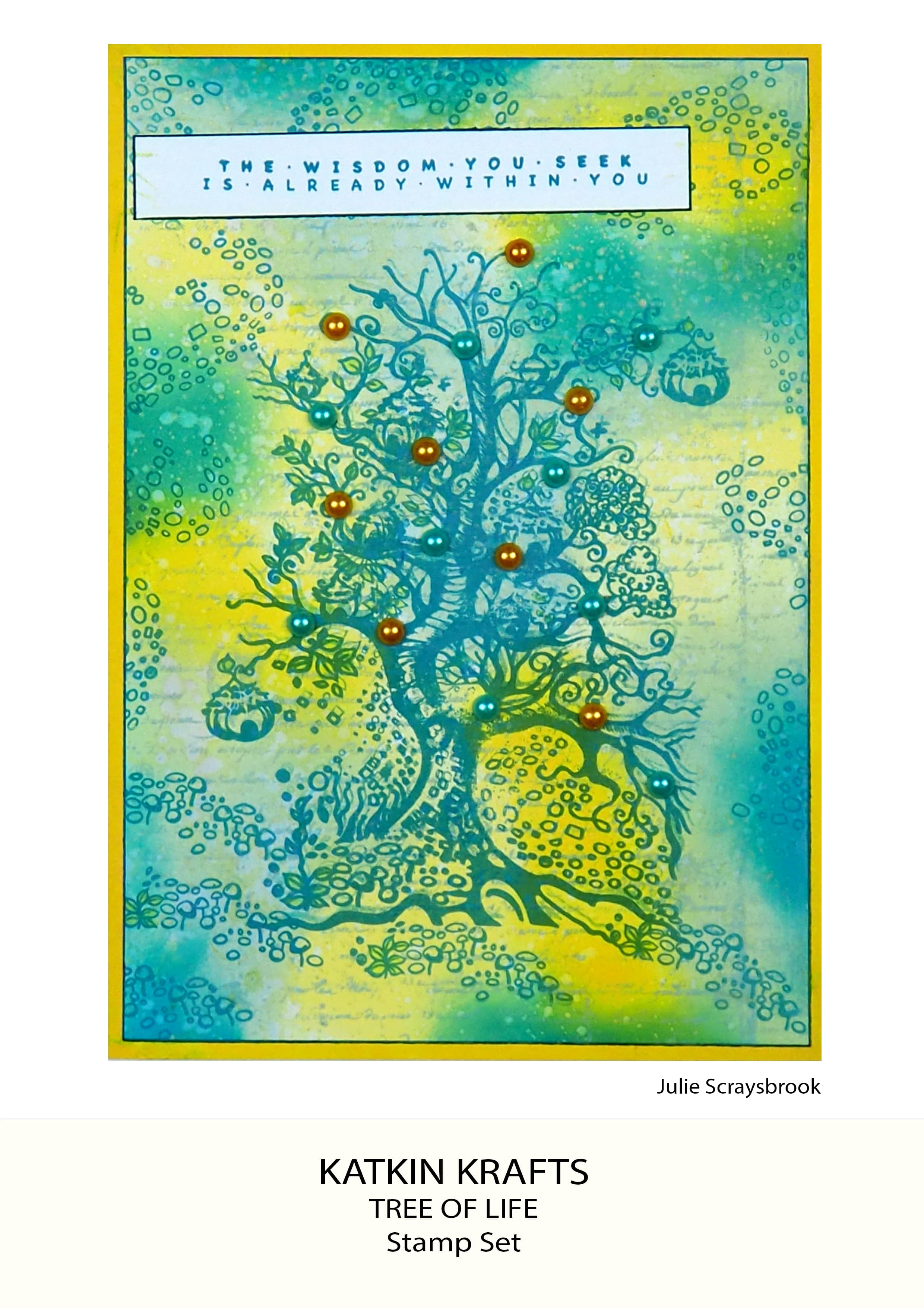 Katkin Krafts Tree Of Life 6 in x 8 in Clear Stamp Set