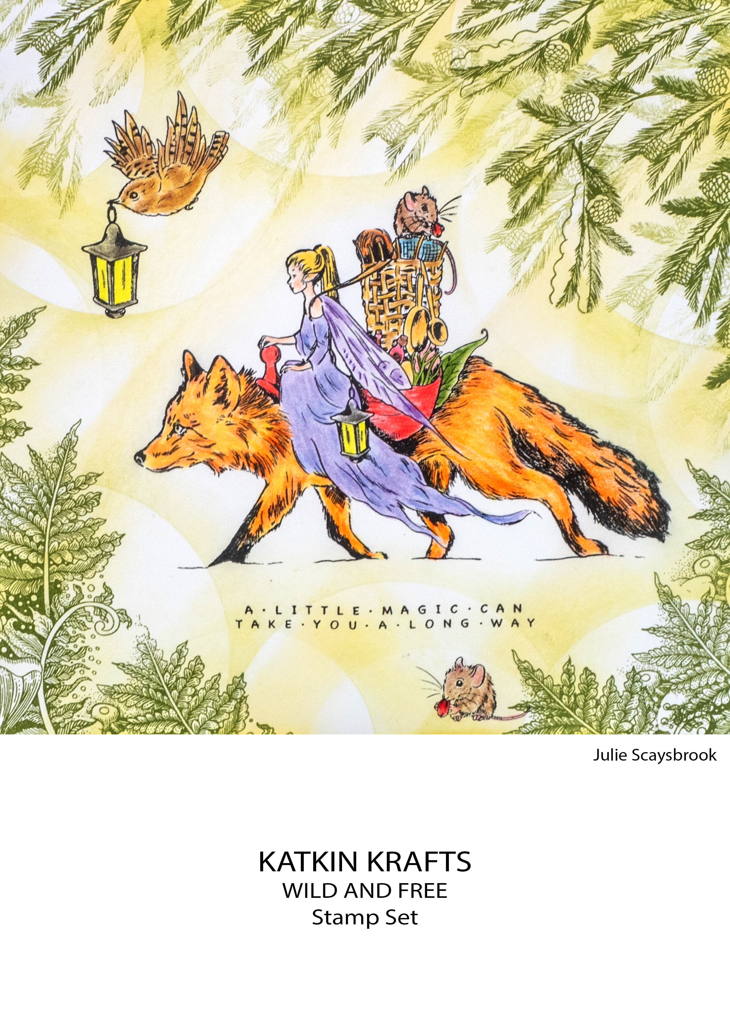 Katkin Krafts Wild & Free 6 in x 8 in Clear Stamp Set