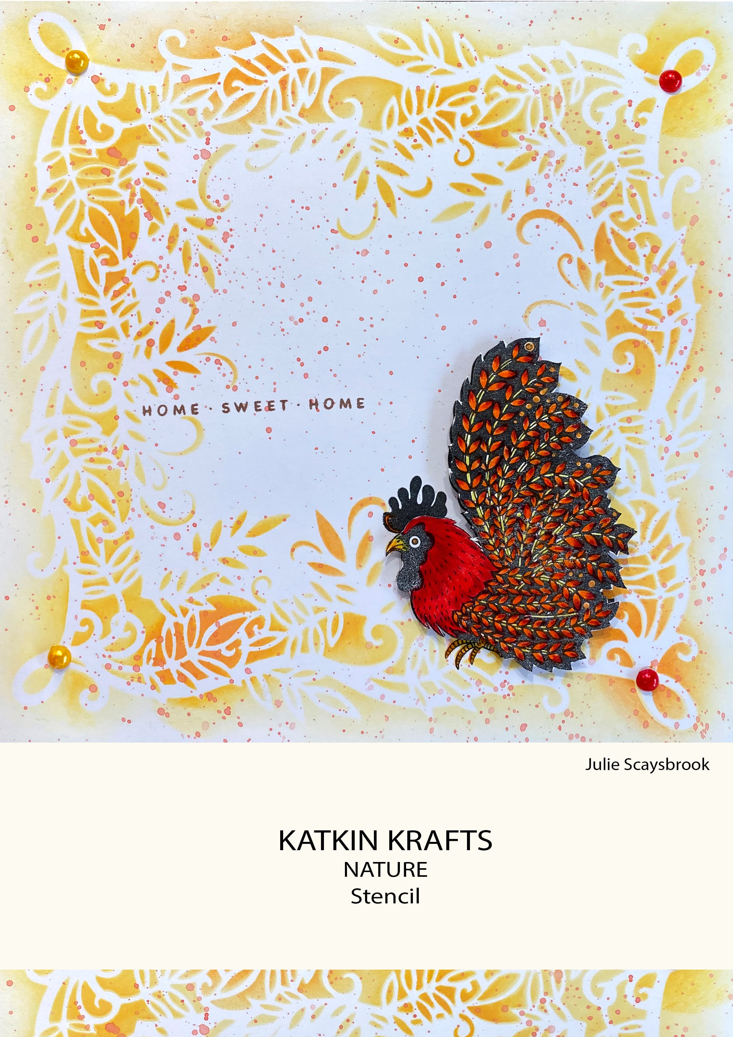 Katkin Krafts Nature 7 in x 7 in Stencil
