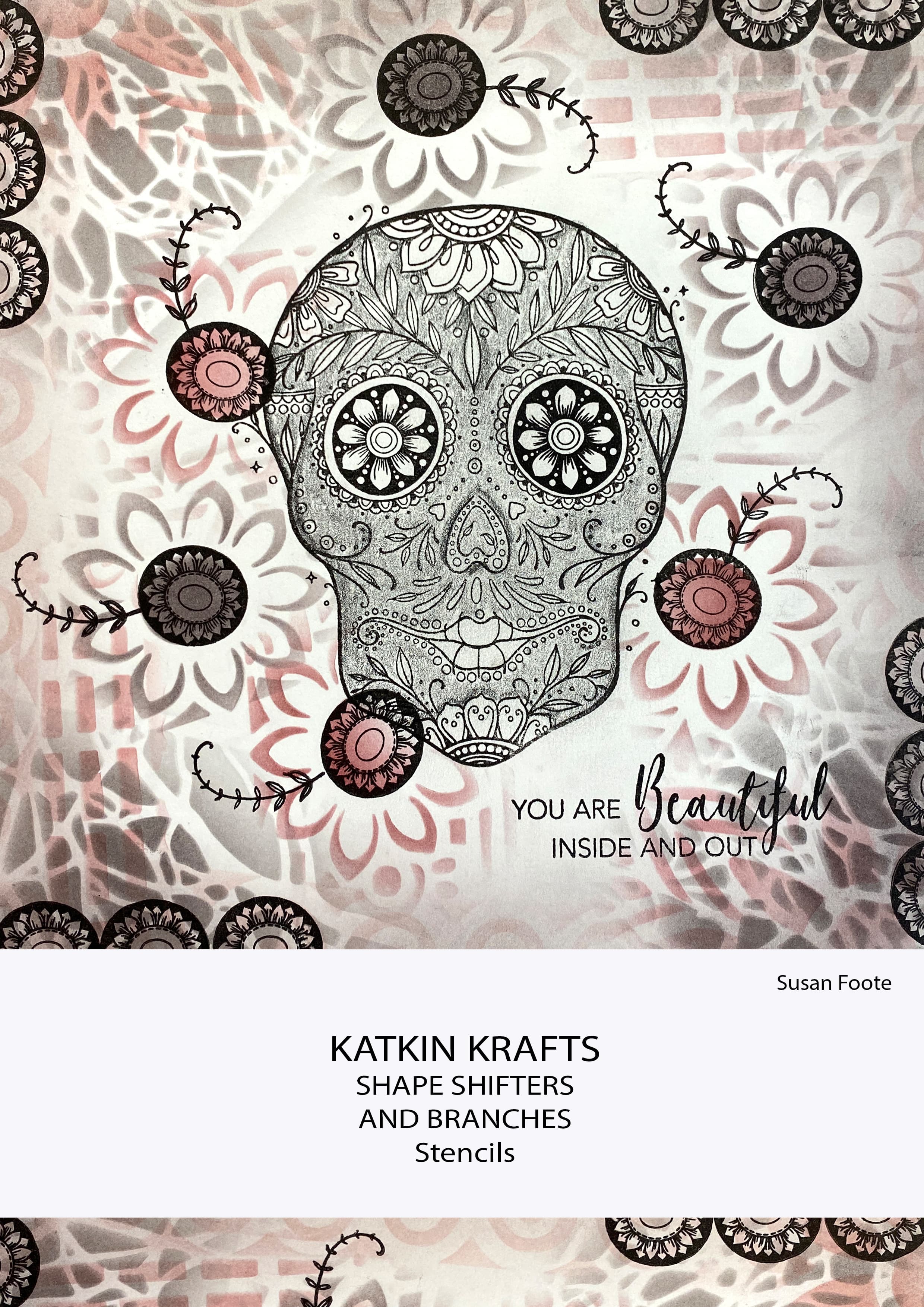 Katkin Krafts Shape Shifters 7 in x 7 in Stencil