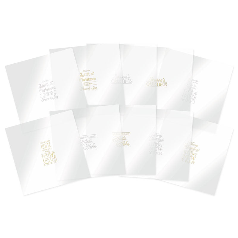 Luxury Festive Foiled Acetate Sentiment Sheets