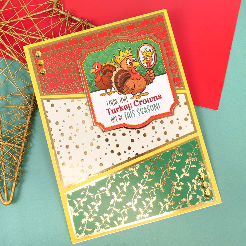 Christmas Crackers Foiled Edge-to-Edge Cardstock