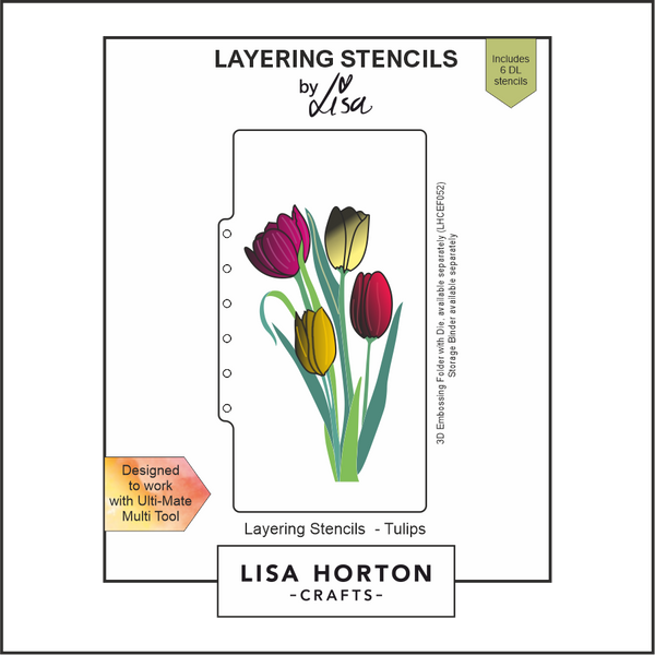 TULIP Stick-Ease Stencils for Fabric & Home Decor Adhesive-backed