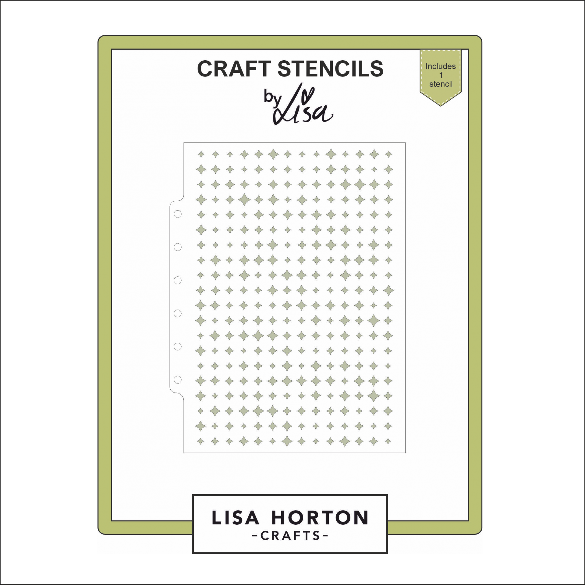 Lisa Horton Crafts A5 Stencil - Gaming Diamonds