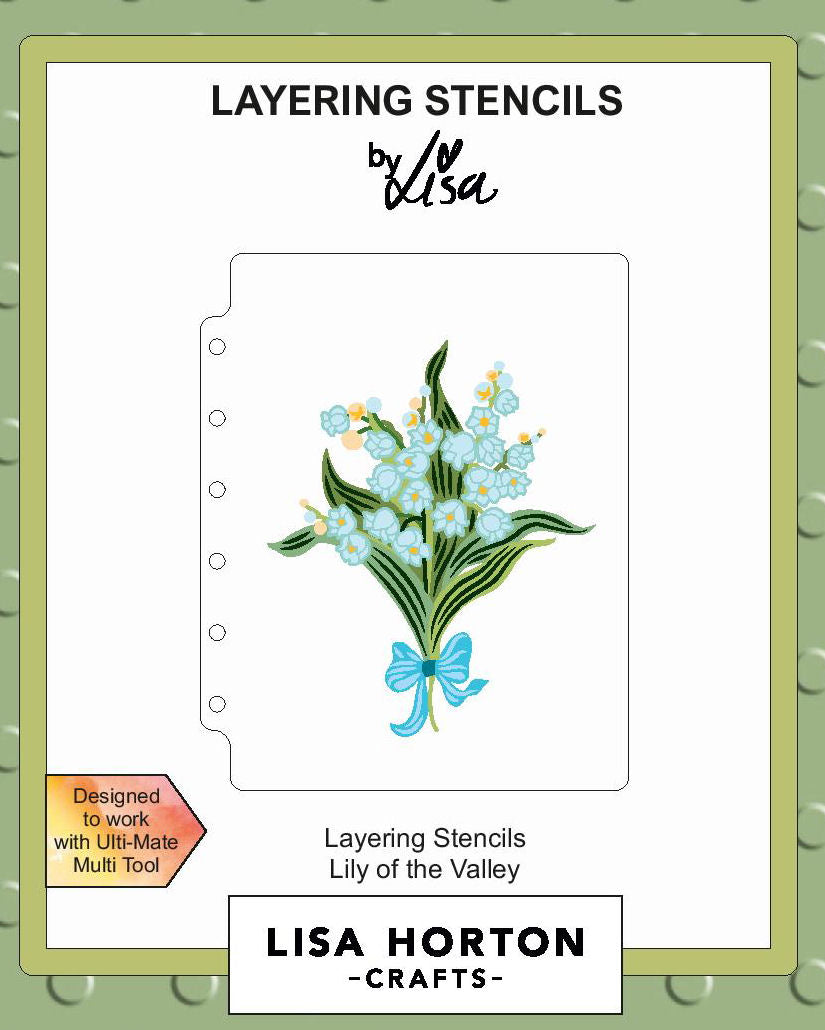 Lisa Horton Crafts Lily Of The Valley A6 Layering Stencils