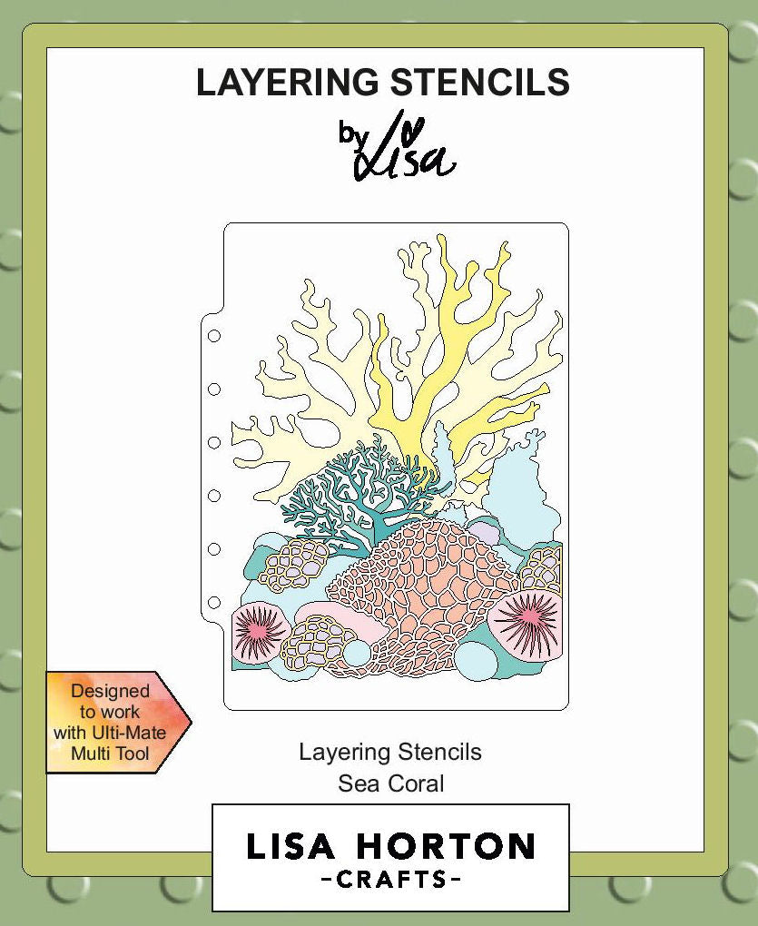 Lisa Horton Crafts Sea Coral 5x7 Layering Stencils