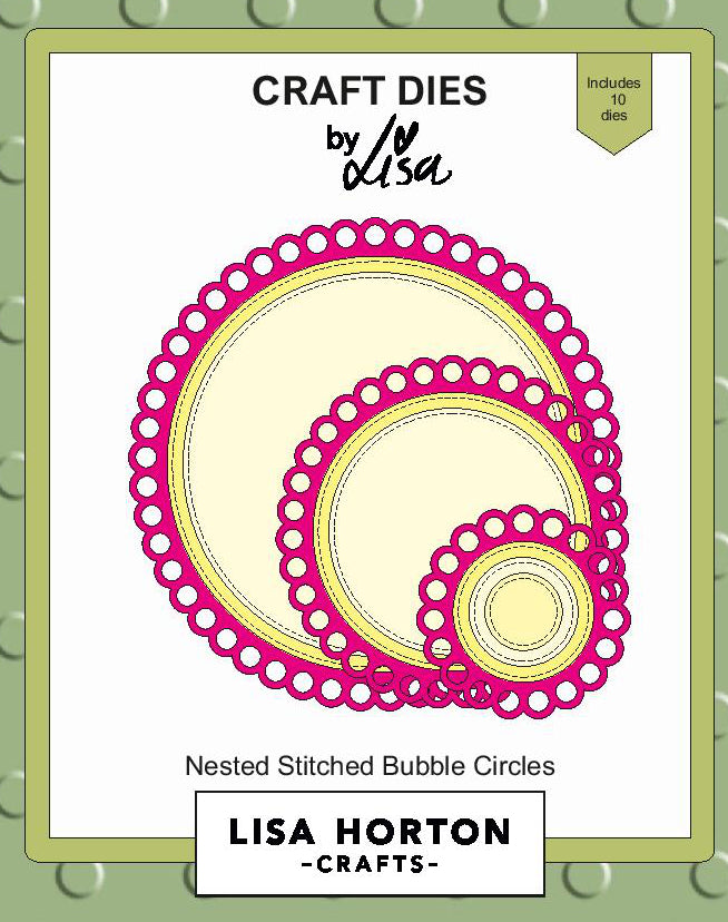 Lisa Horton Crafts Nested Stitched Bubble Circles Die Set