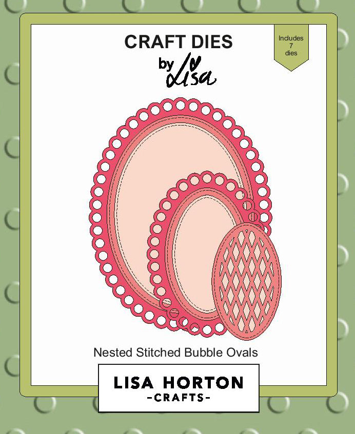 Lisa Horton Crafts Nested Stitched Bubble Ovals Die Set