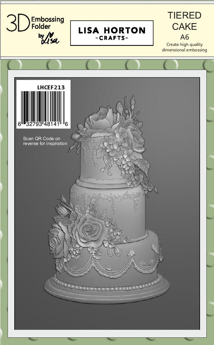 Lisa Horton Crafts Tiered Cake A6 3D Embossing Folder & Die