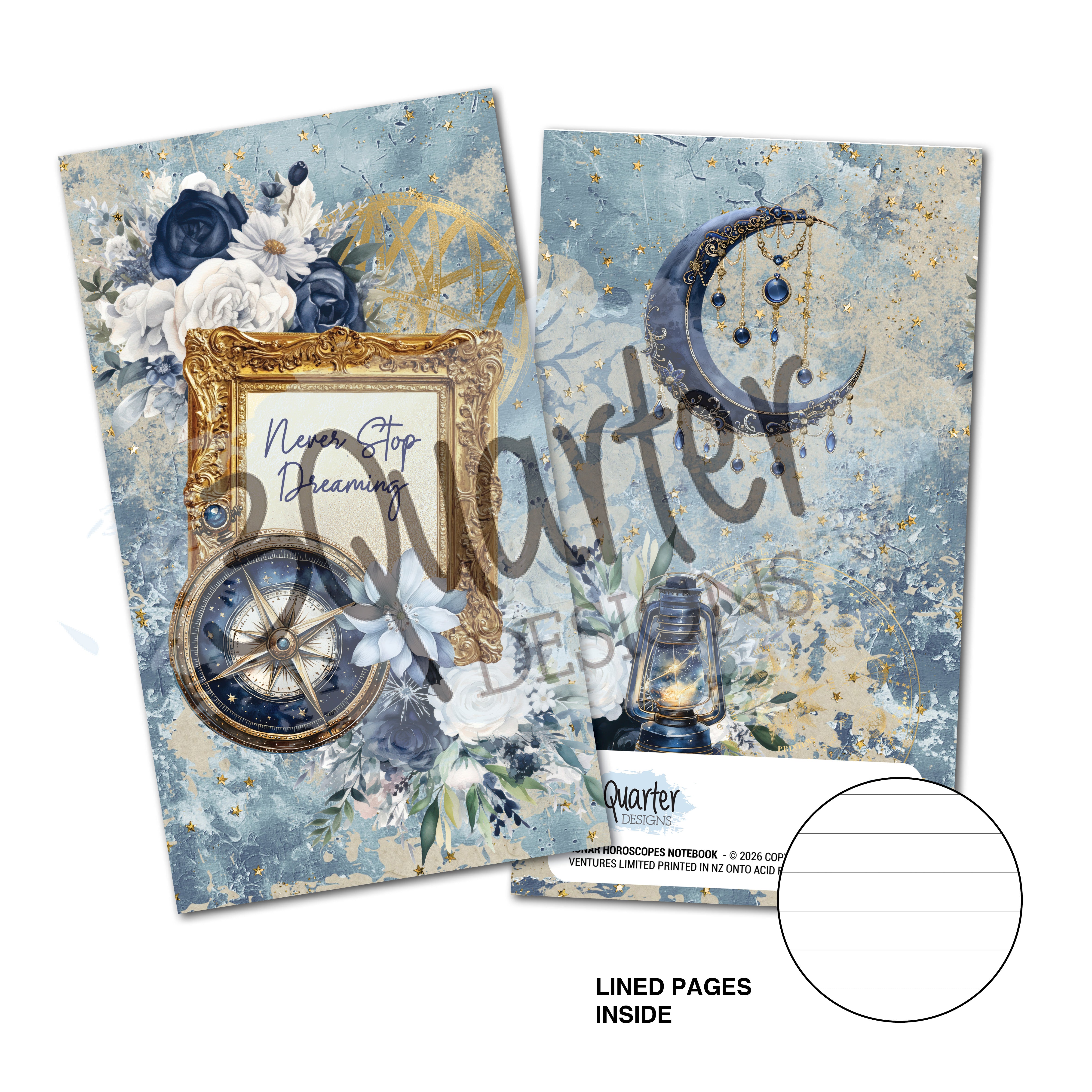 3Quarter Designs Lunar Horoscopes - Mini Notebook