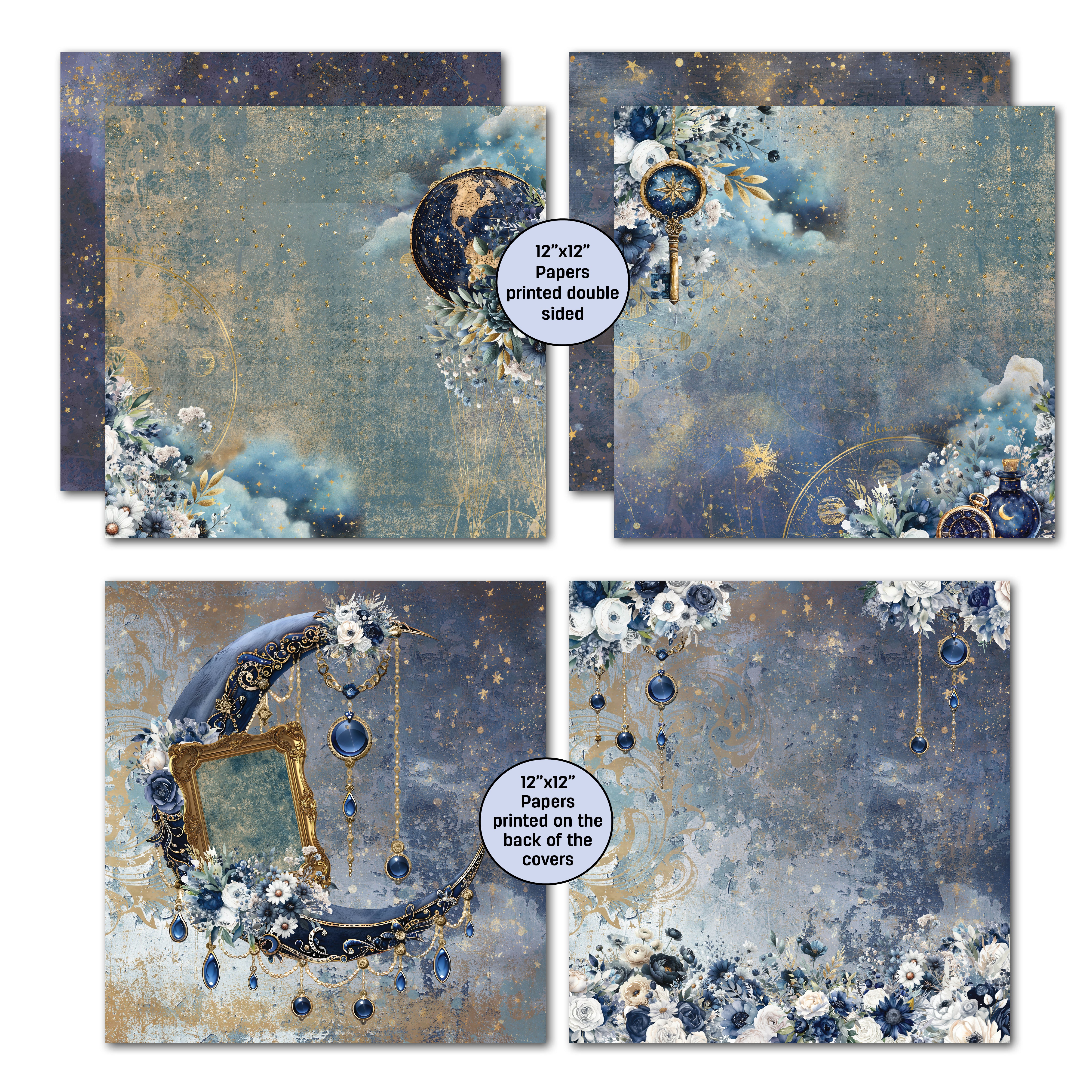 3Quarter Designs Lunar Horoscopes 12x12 Designer Paper & Diecuts Set