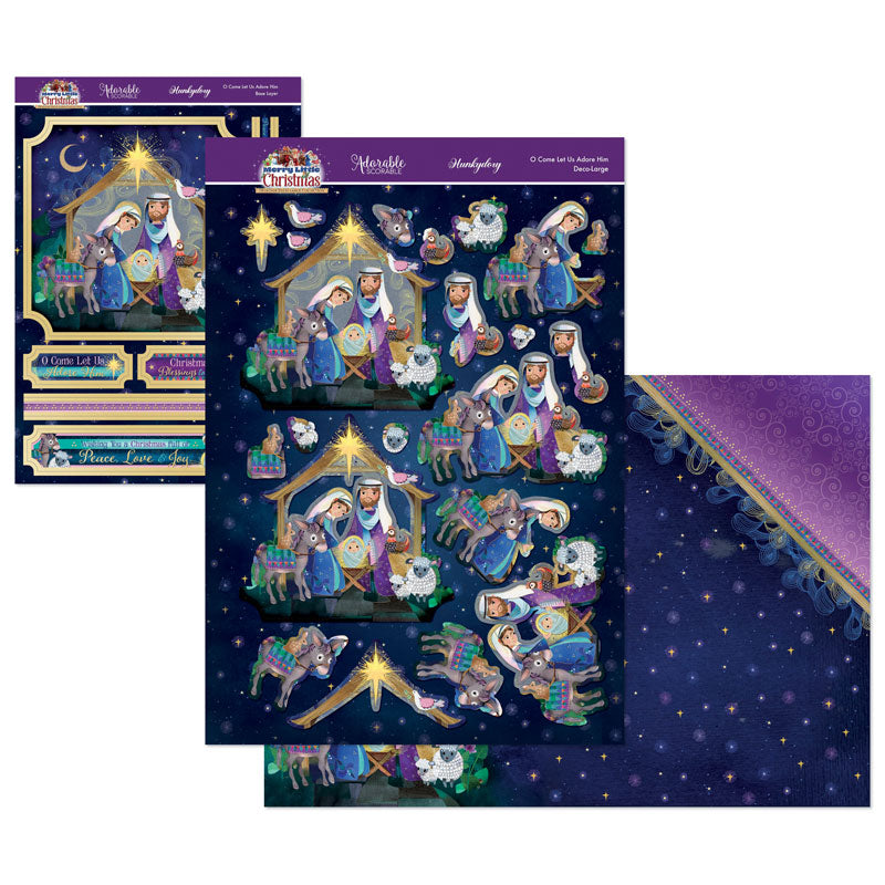 A Merry Little Christmas Deco-Large Set - O Come Let Us Adore Him