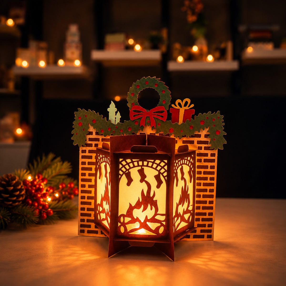 CrafTreat DIY Paper Lanterns - Fireplace