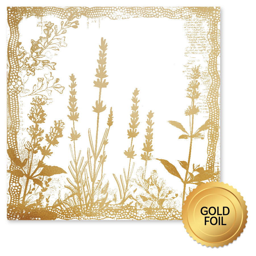 Lavender & Roses Gold Foil A 12x12 Paper (6pc Bulk Pack) 32223