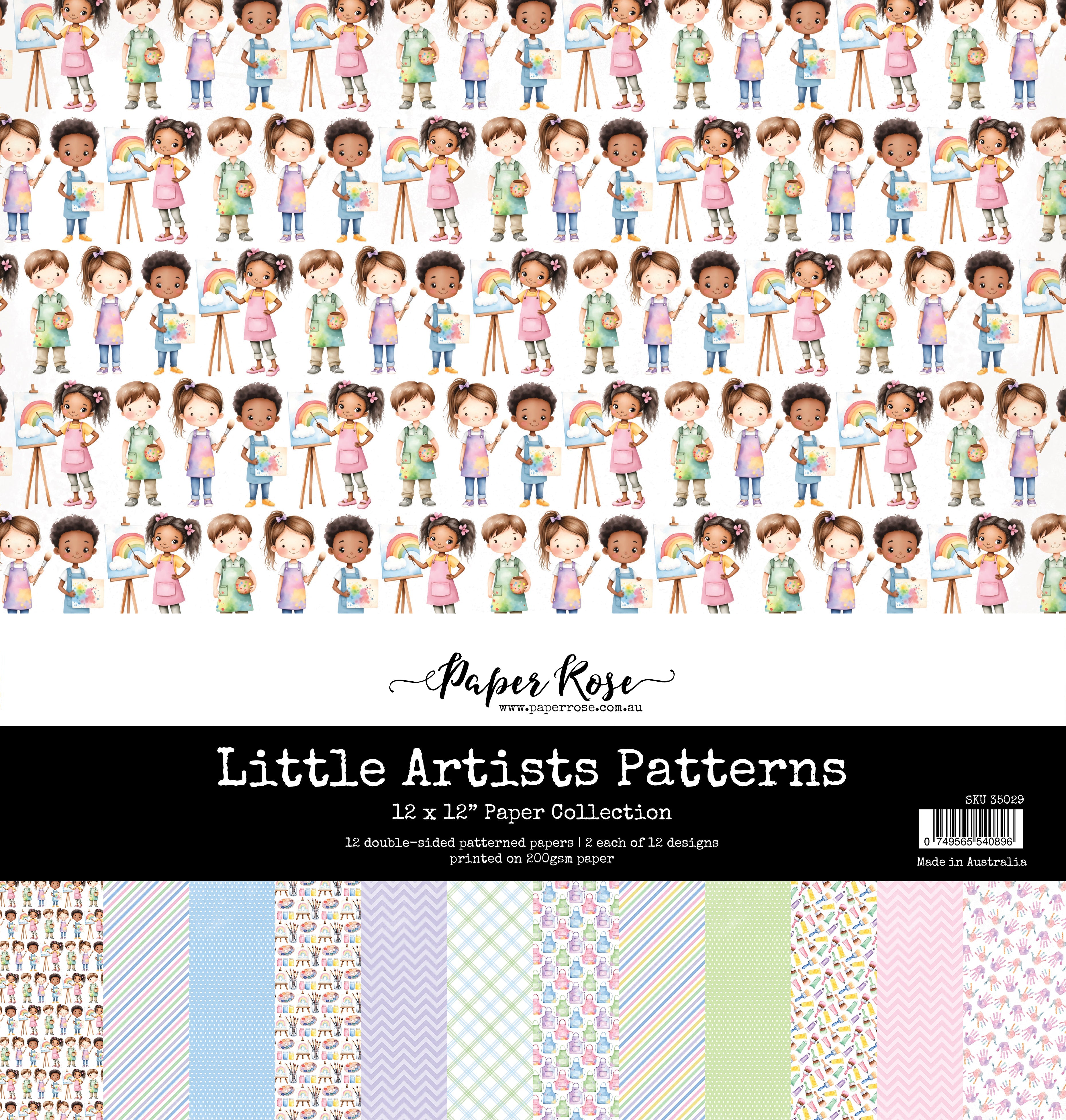 Little Artists Patterns 12x12 Paper Collection 35029