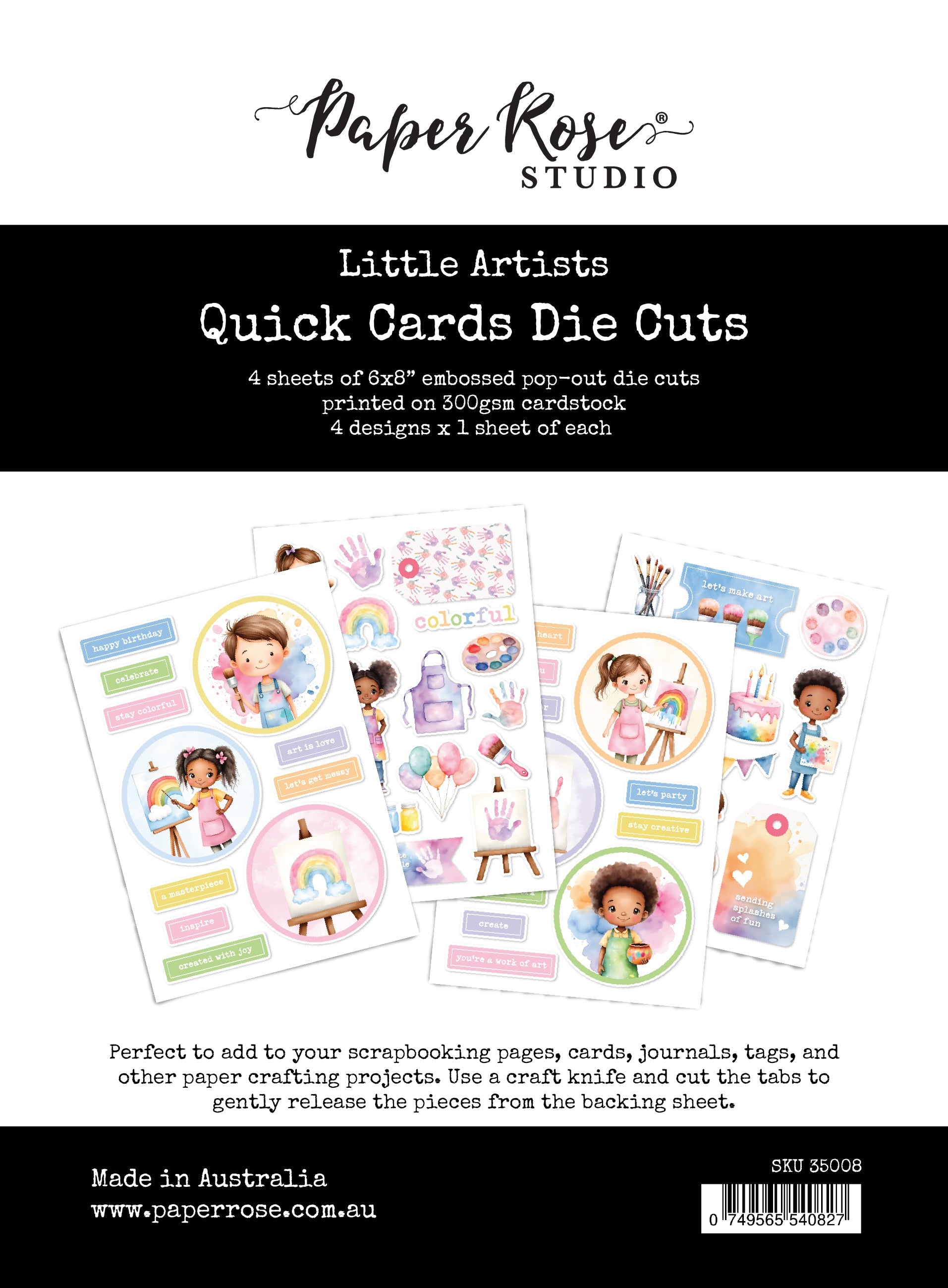 Little Artists Quick Card Die Cuts 35008