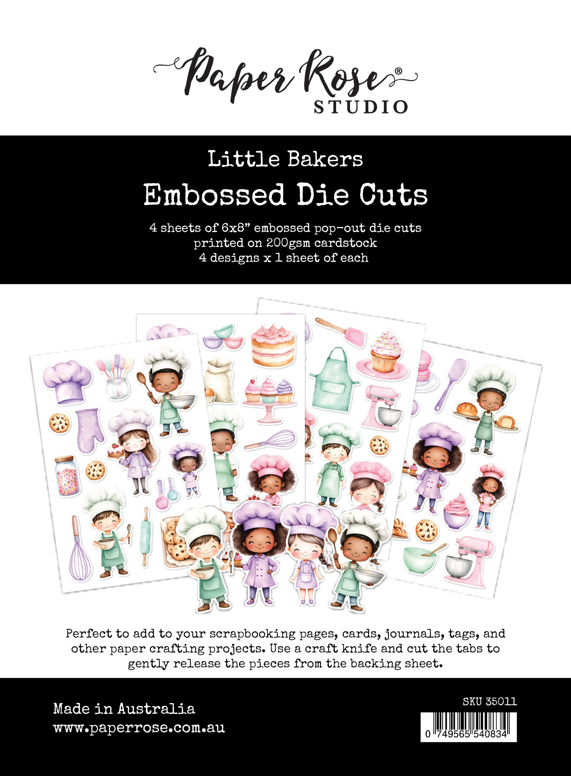 Little Bakers Embossed Die Cuts 35011