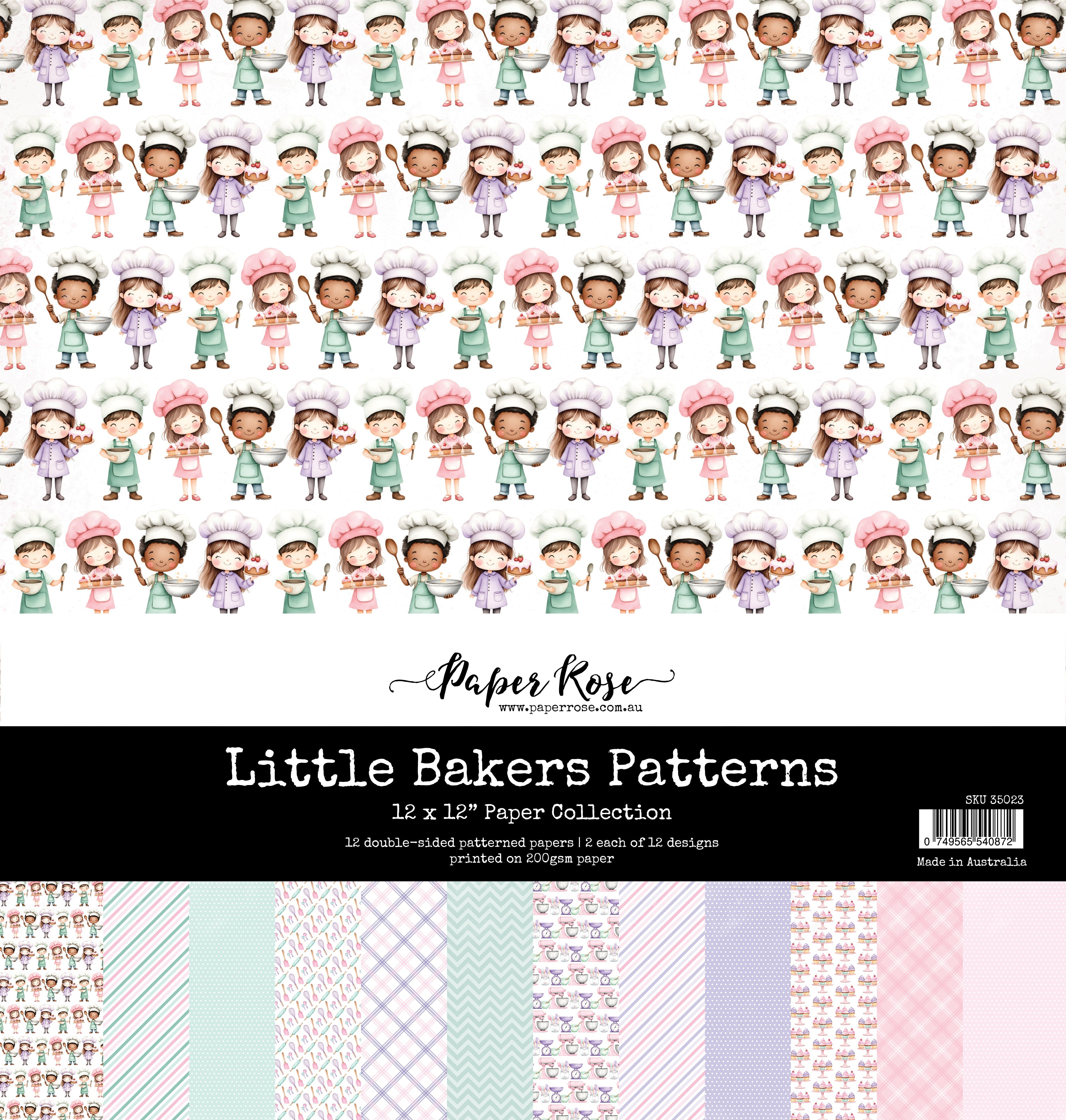 Little Bakers Patterns 12x12 Paper Collection 35023