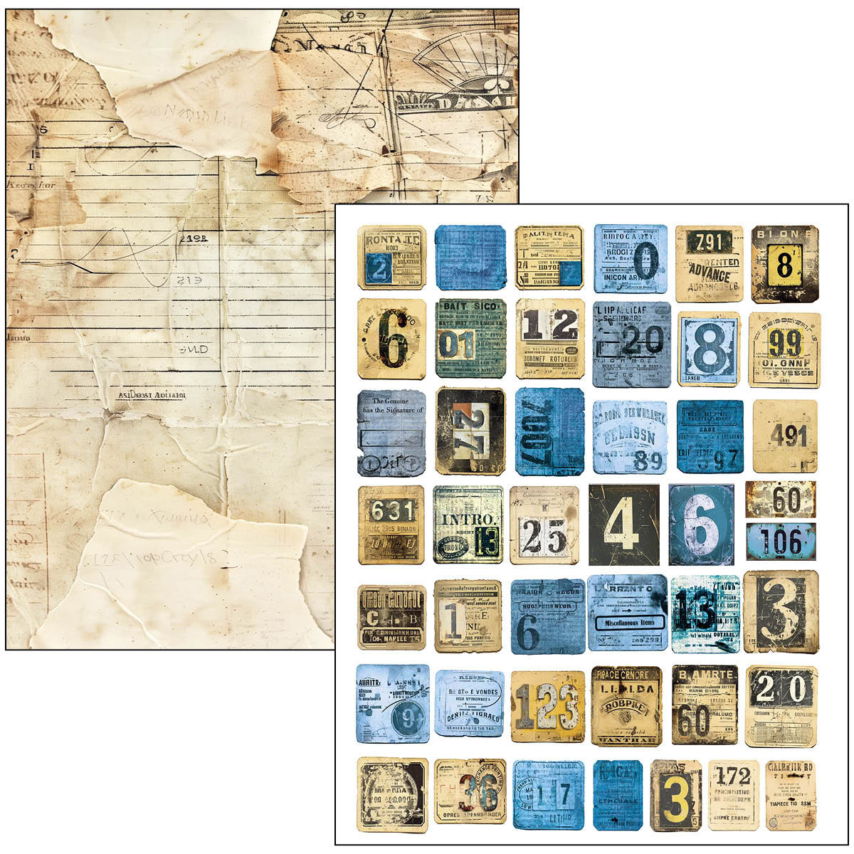 Mixed Media Book Urban Blue Denim A4 Maxi