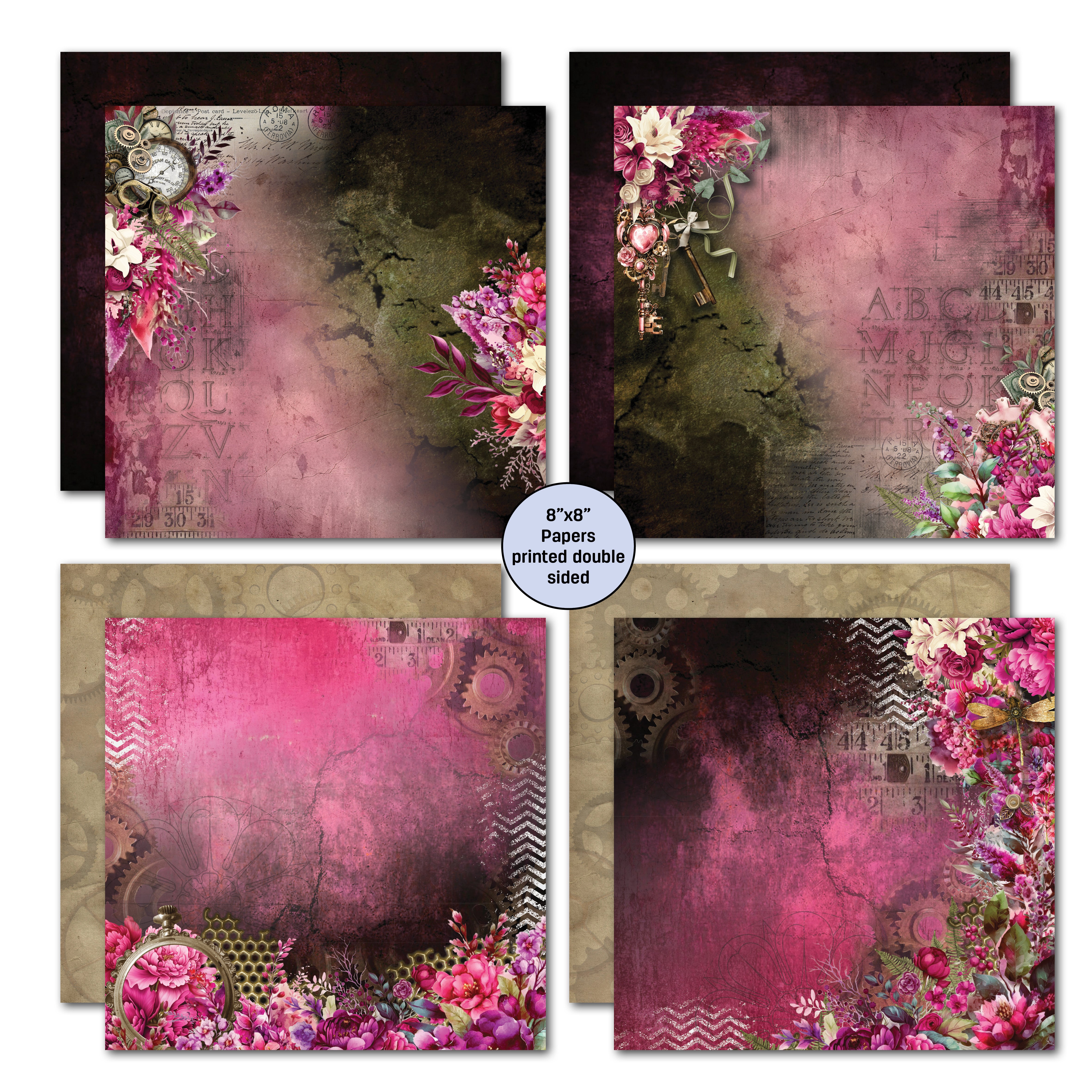 3Quarter Designs Mrs Aeronaut 8x8 Paper Pack & Diecuts