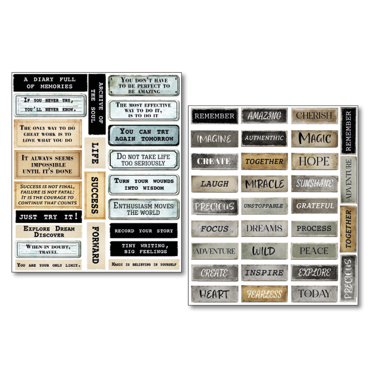 Sticker Set 10/Pkg Kind Thoughts