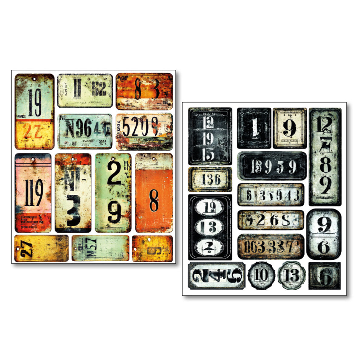 Sticker Set 10/Pkg Scratched Labels