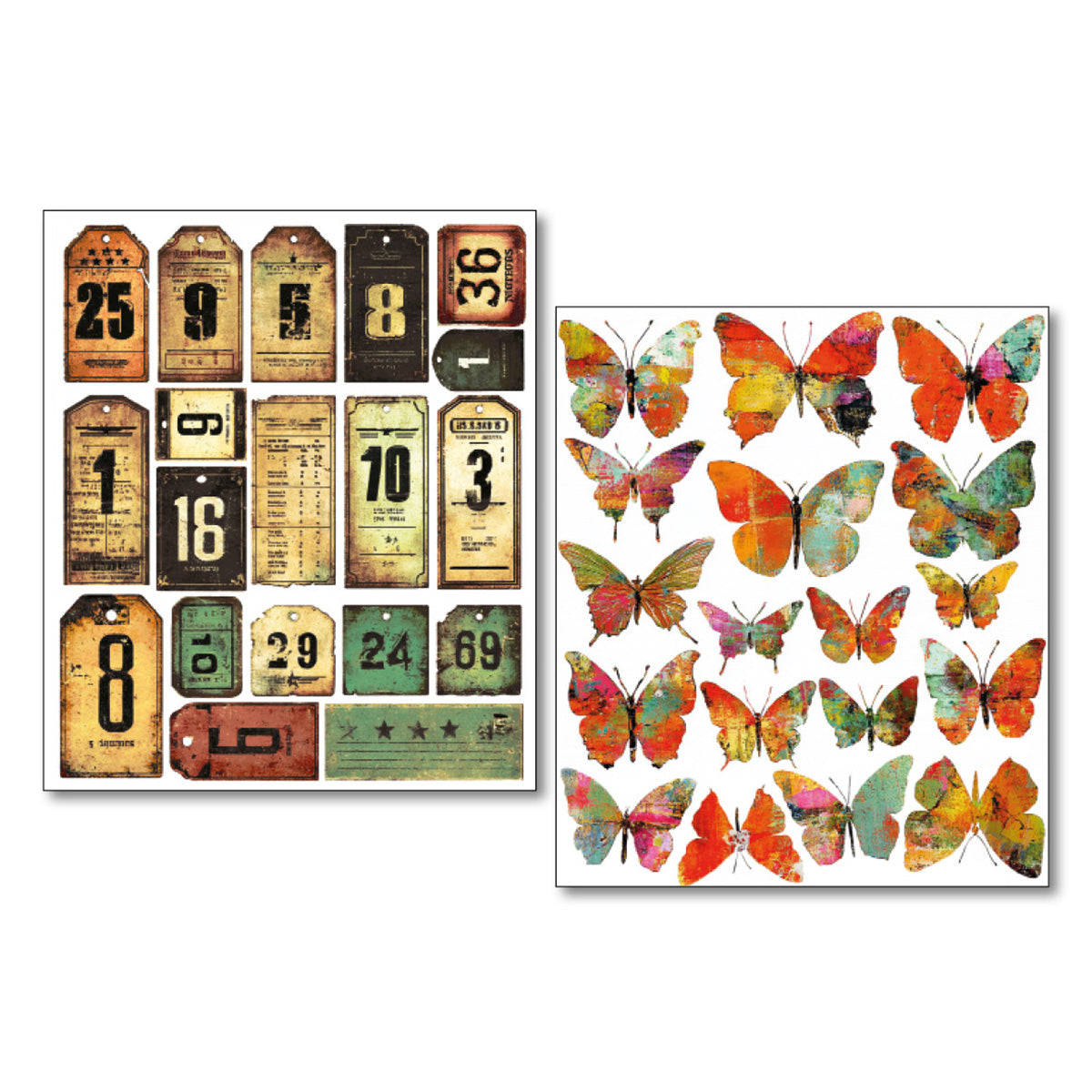 Sticker Set 10/Pkg Scratched Labels