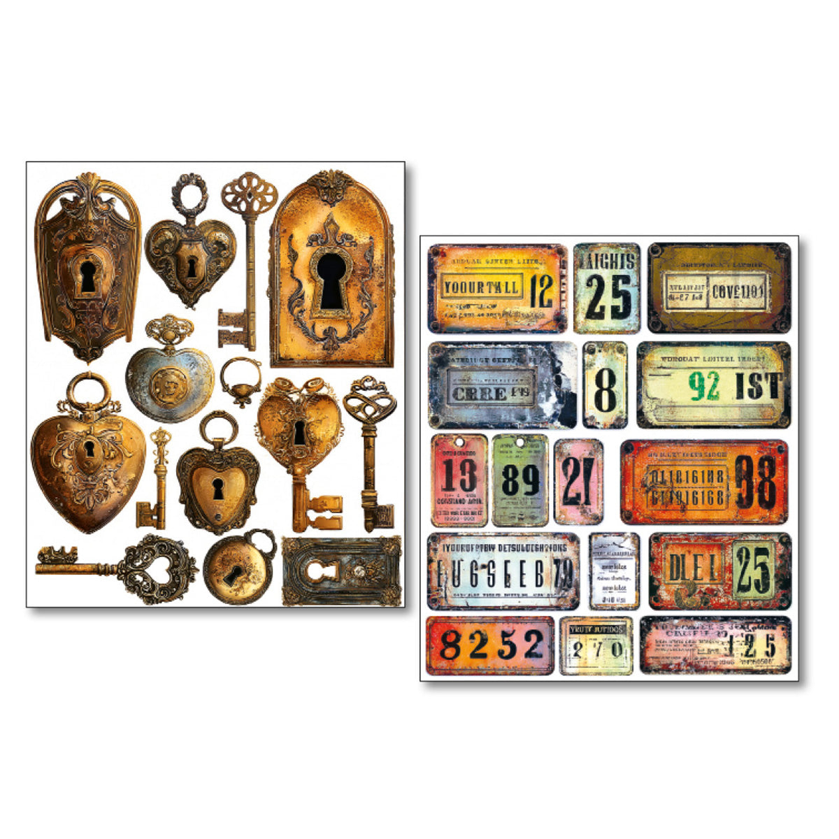 Sticker Set 10/Pkg Scratched Labels