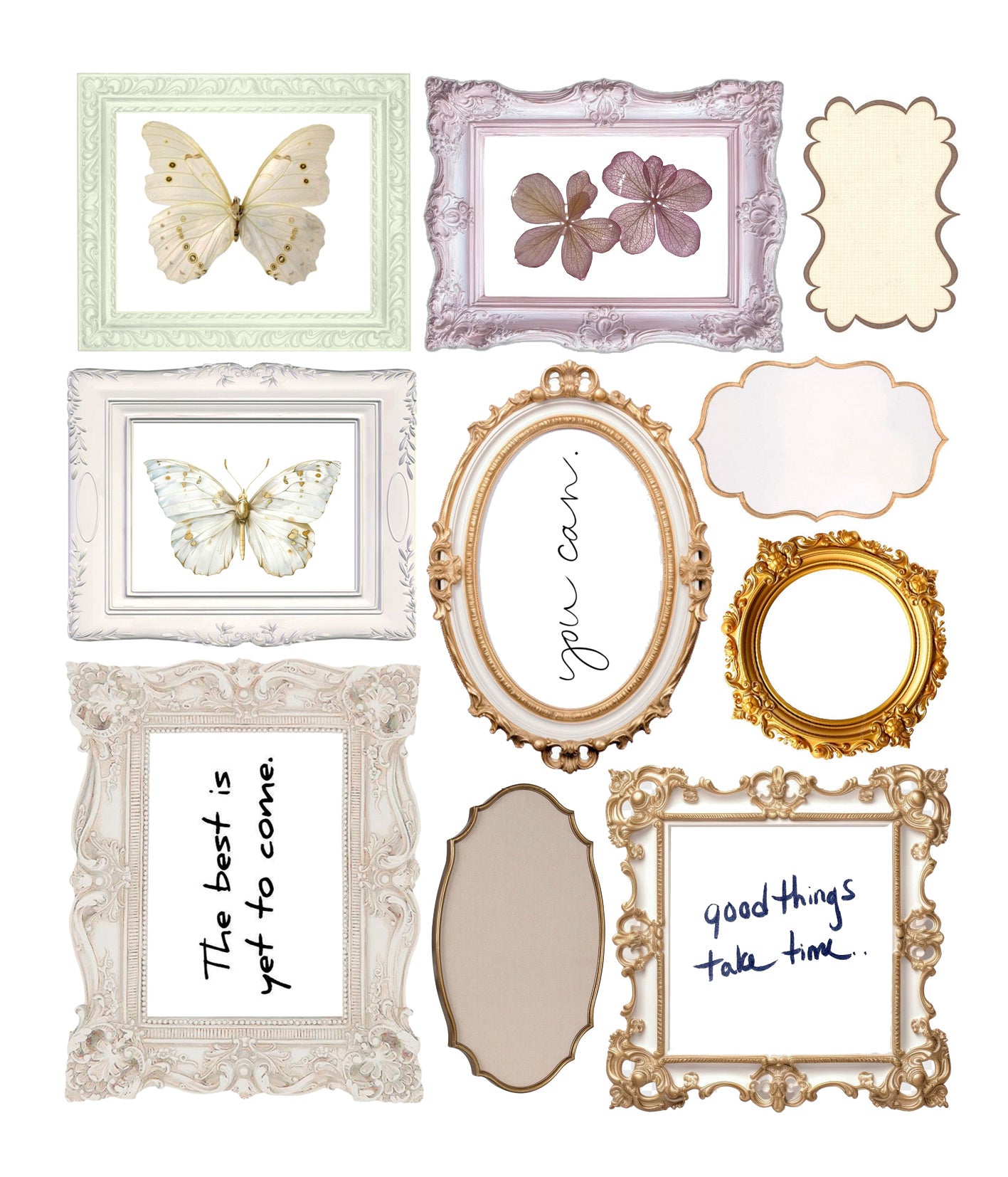 Sticker Set 10/Pkg Whisper Frames