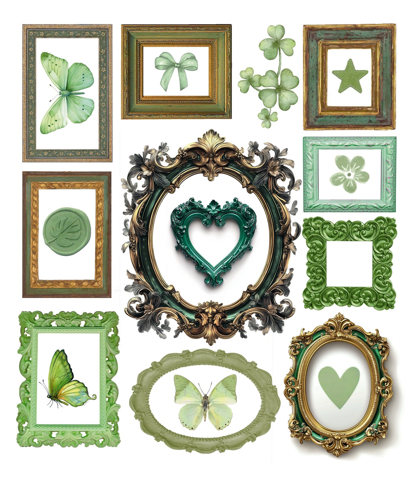 Sticker Set 10/Pkg Whisper Frames
