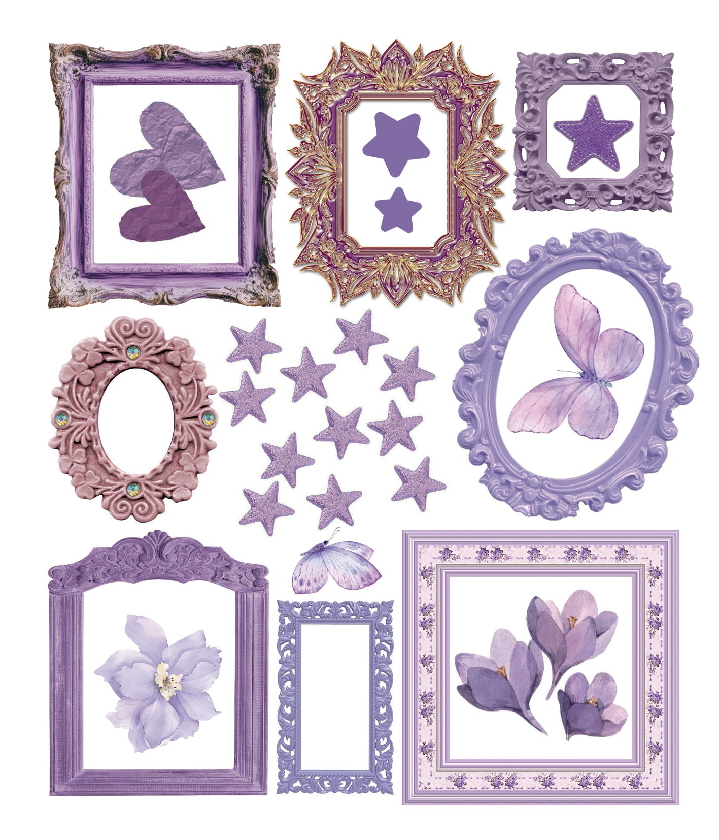 Sticker Set 10/Pkg Whisper Frames