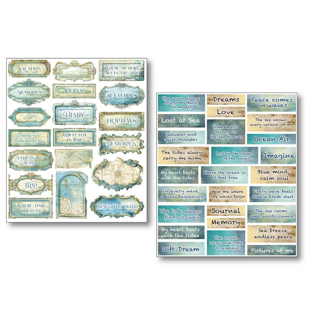 Sticker Set 10/Pkg Edge of the Ocean