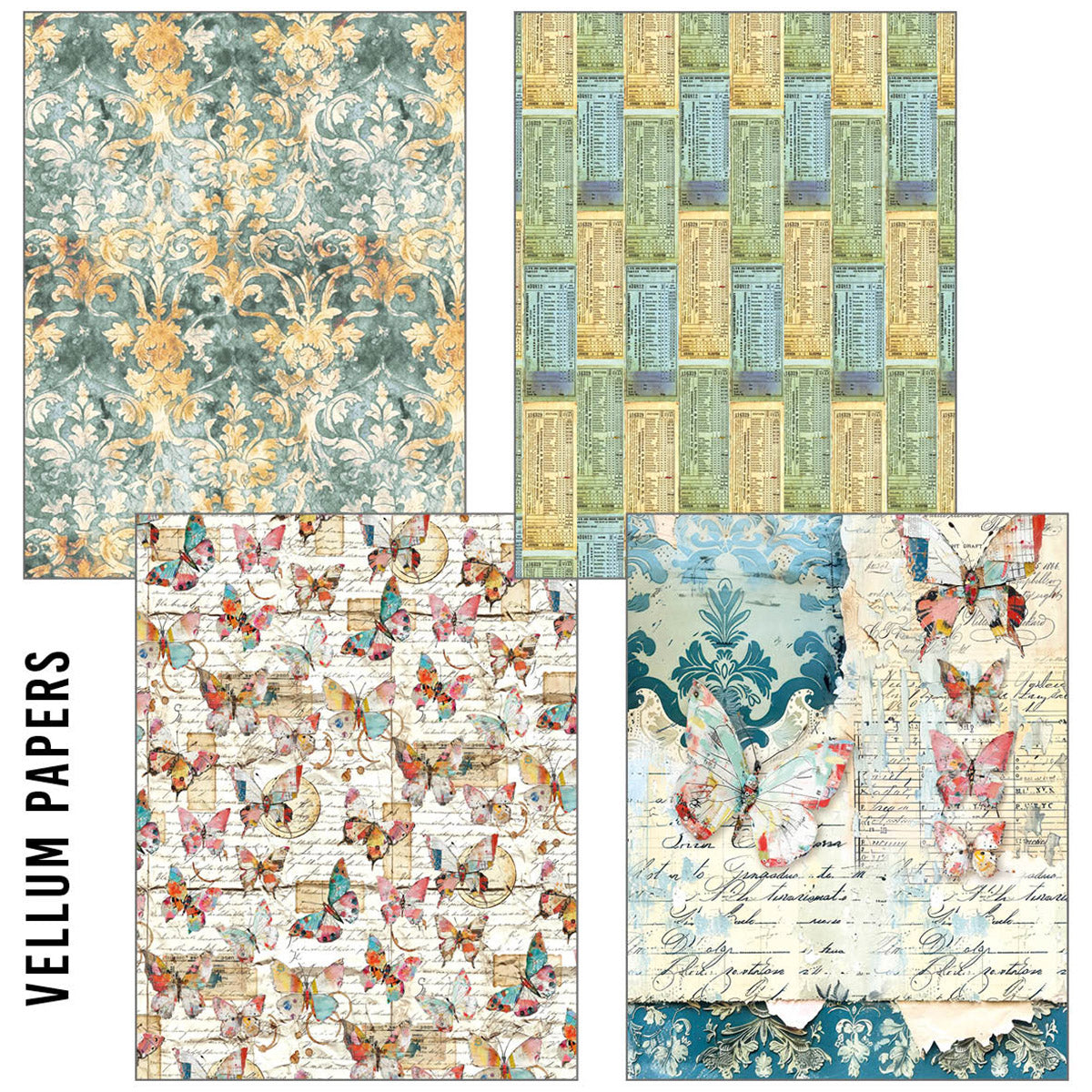 Craftmix Quintessential Mixed A5 Paper Pack - 8 Sheets (Tissue & Vellum Variety)