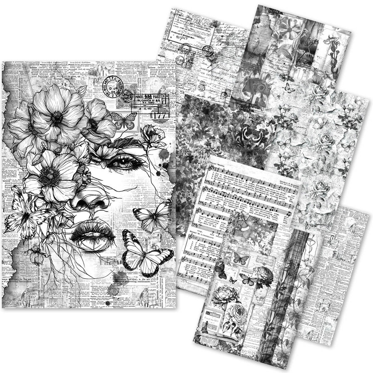 Craftmix Meaningful Memories Mixed A5 Paper Pack - 8 Sheets (Tissue & Vellum Variety)