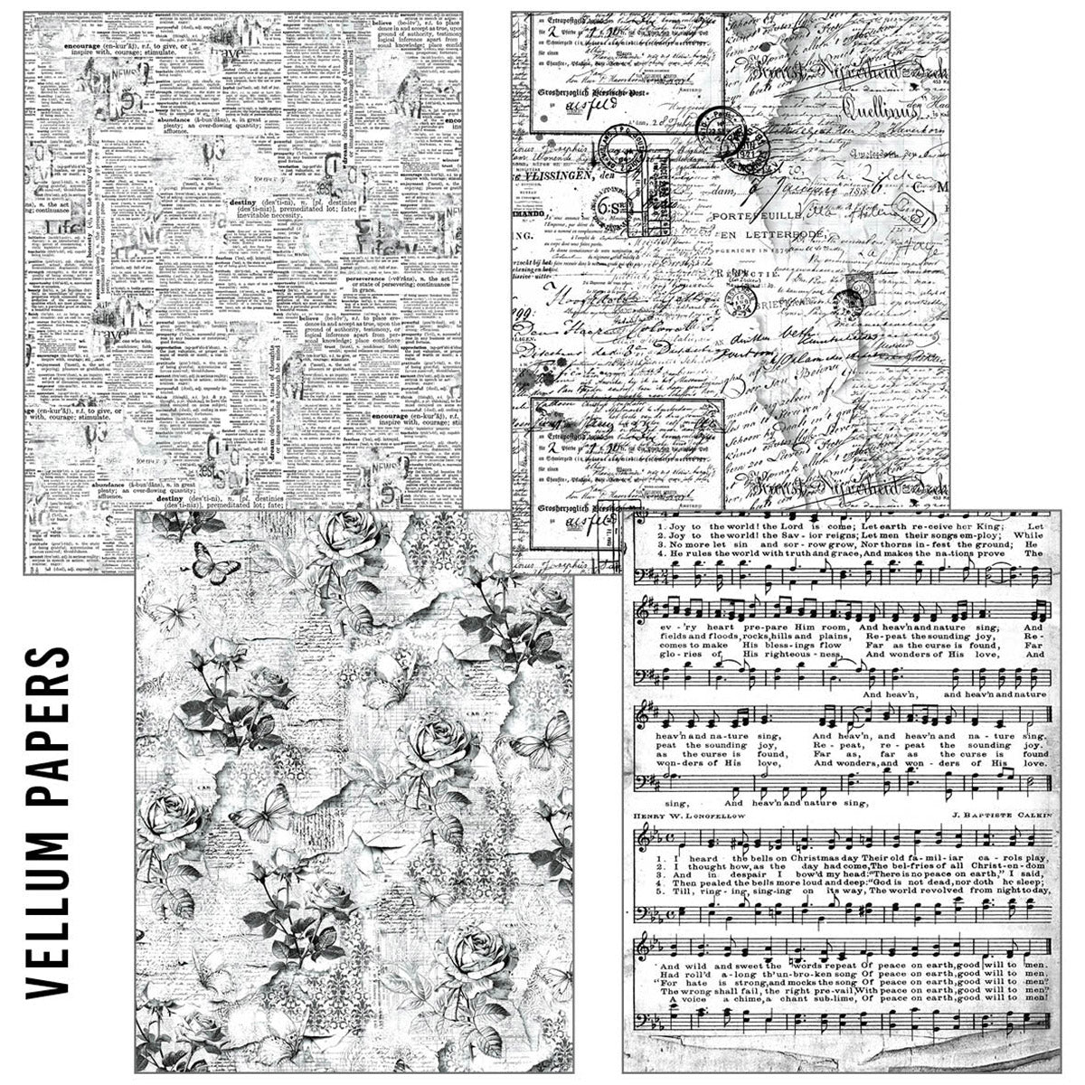 Craftmix Meaningful Memories Mixed A5 Paper Pack - 8 Sheets (Tissue & Vellum Variety)