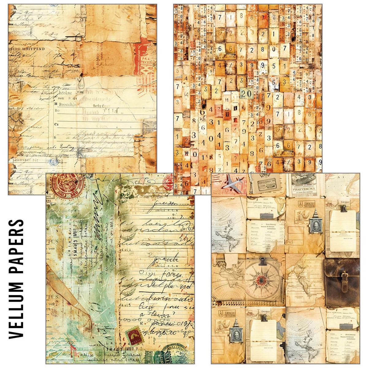Craftmix Journey Ahead Mixed A5 Paper Pack - 8 Sheets (Tissue & Vellum Variety)
