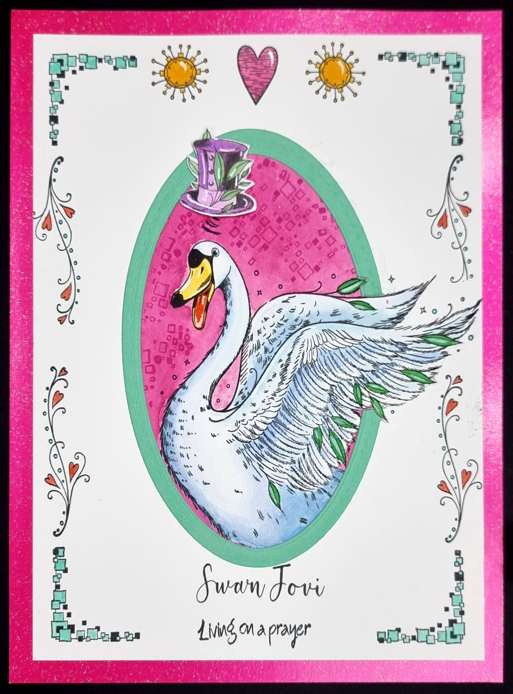 Pink Ink Designs Swan Jovi 6 in x 8 in Clear Stamp Set
