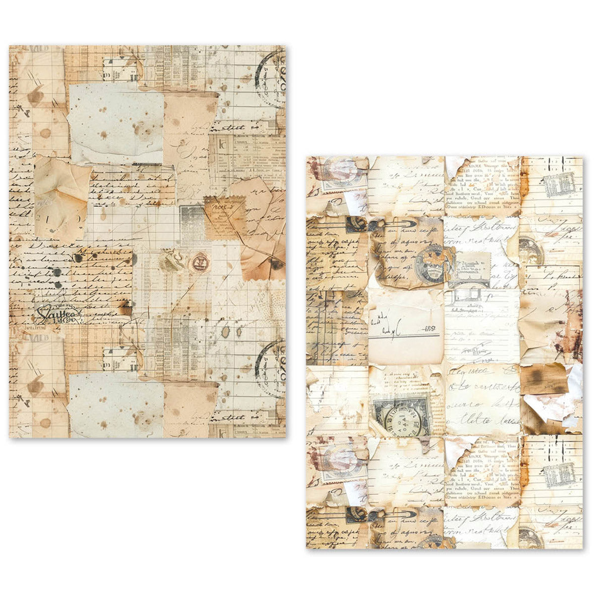 A5 Tissue Paper Set – 24 Sheets Vintage Manuscript