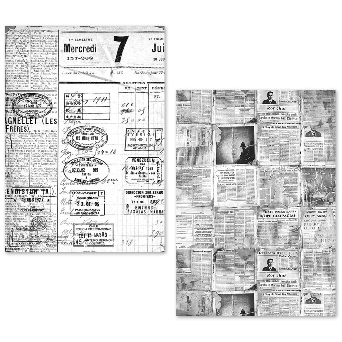 A5 Tissue Paper Set – 24 Sheets Newspapers
